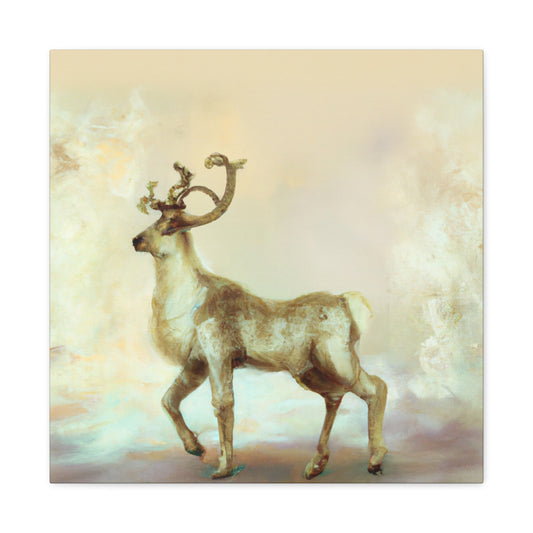 Reindeers in Moonlight - Canvas