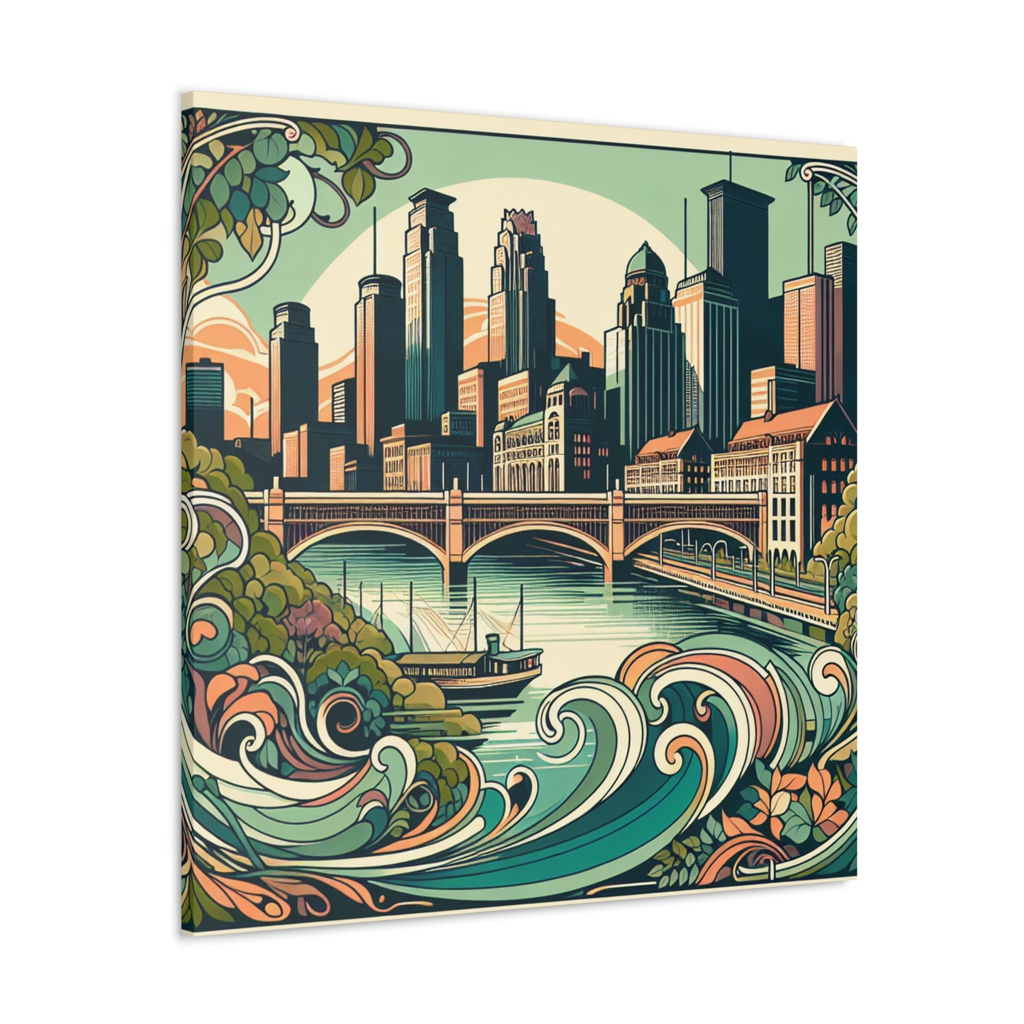 City of Flourishing Blooms - Canvas