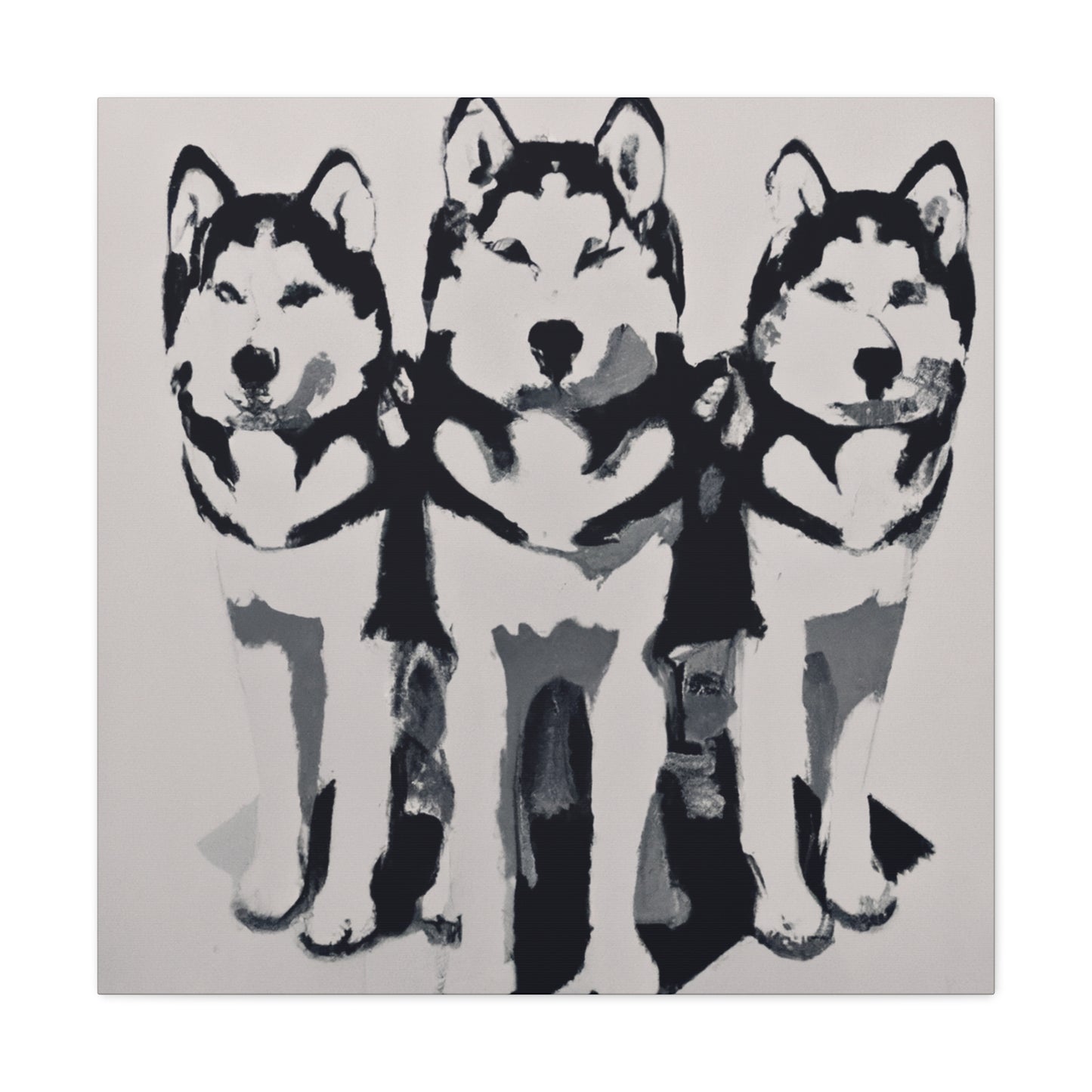 "Huskies in Art Deco" - Canvas