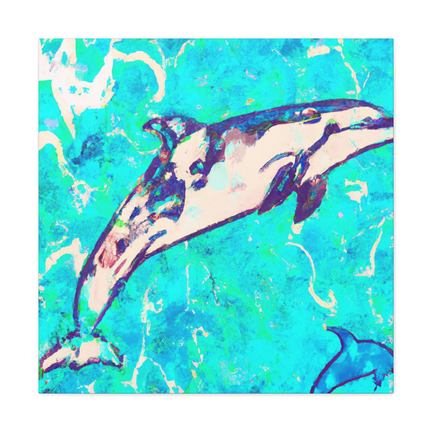 Dolphin Playful Splendor - Canvas