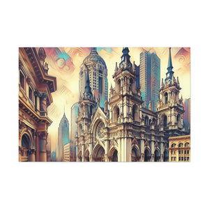 "Colonial Splendor: Columbus Reverie" - Canvas