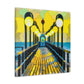 Pier in Moonlight Dream - Canvas