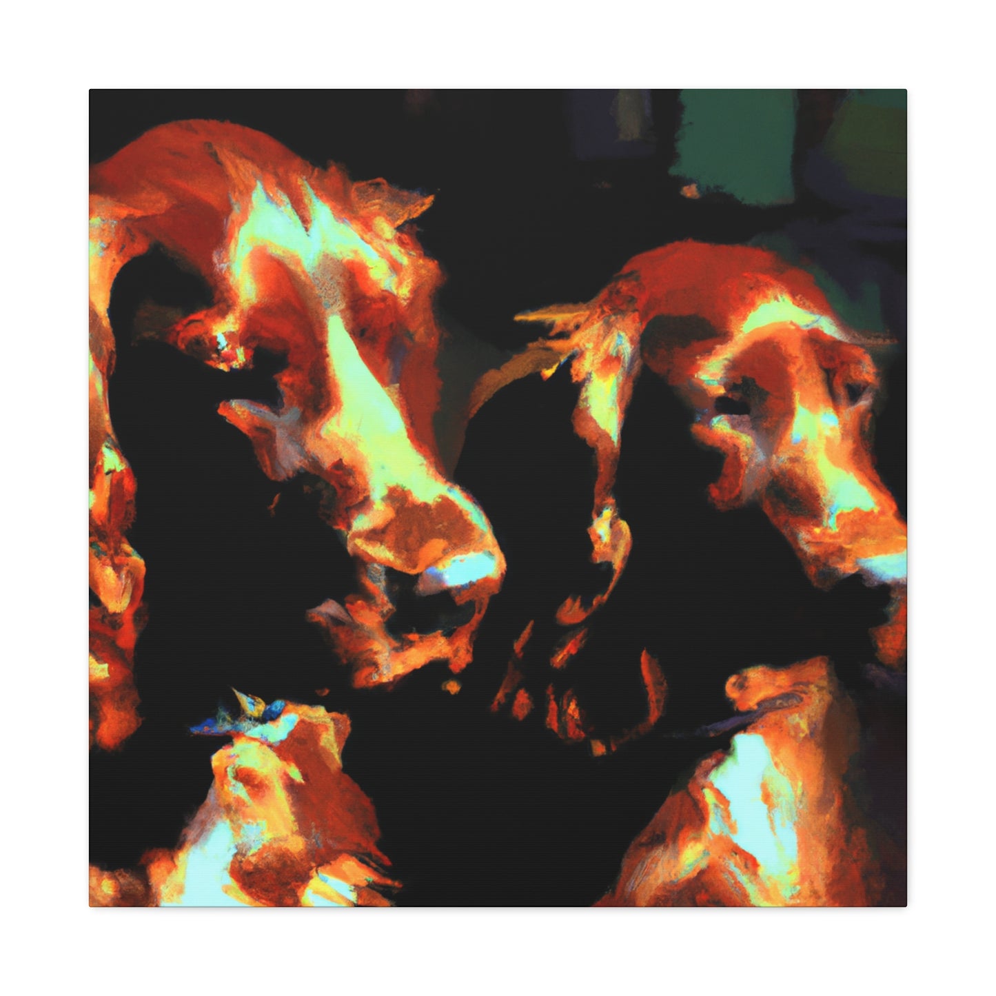 "Canine Claret Compassion" - Canvas