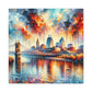 "Cityscape of Cincinnati" - Canvas