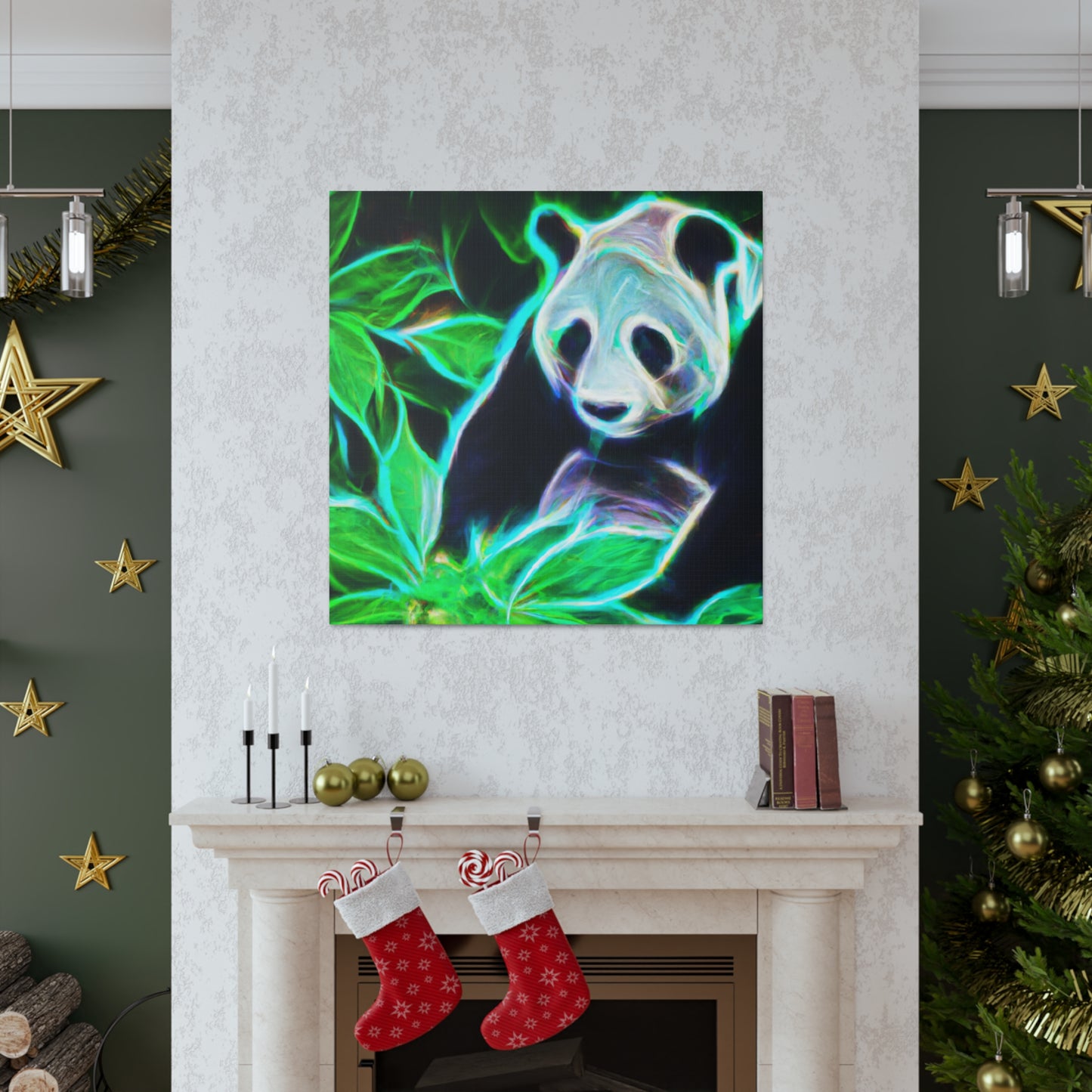 Giant Panda Mosaic Art - Canvas