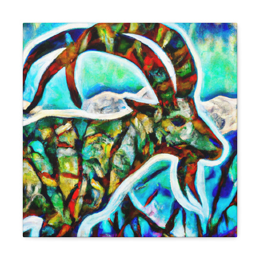 Mountain Goats Impressionist - Canvas