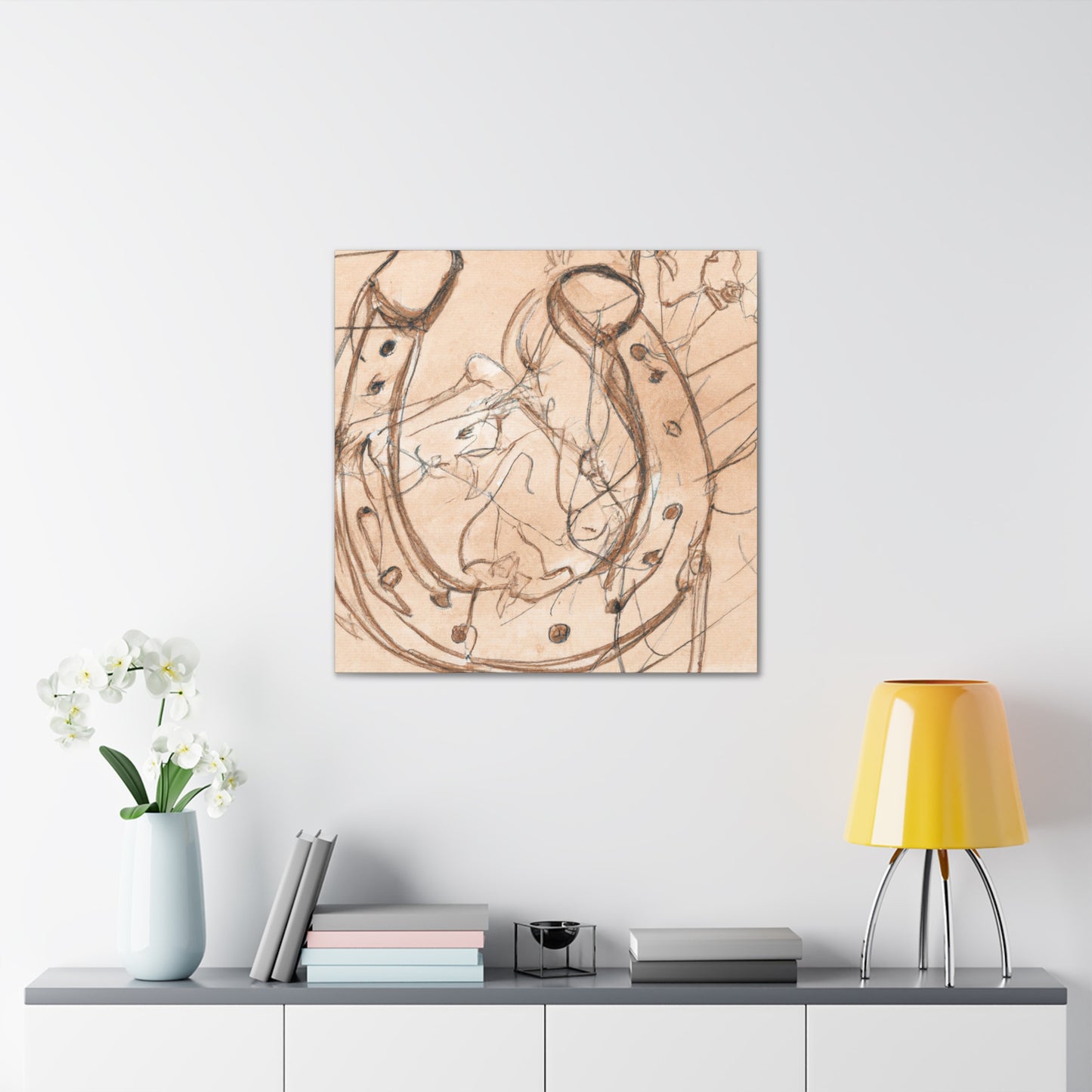 Horseshoe in Rococo Style - Canvas