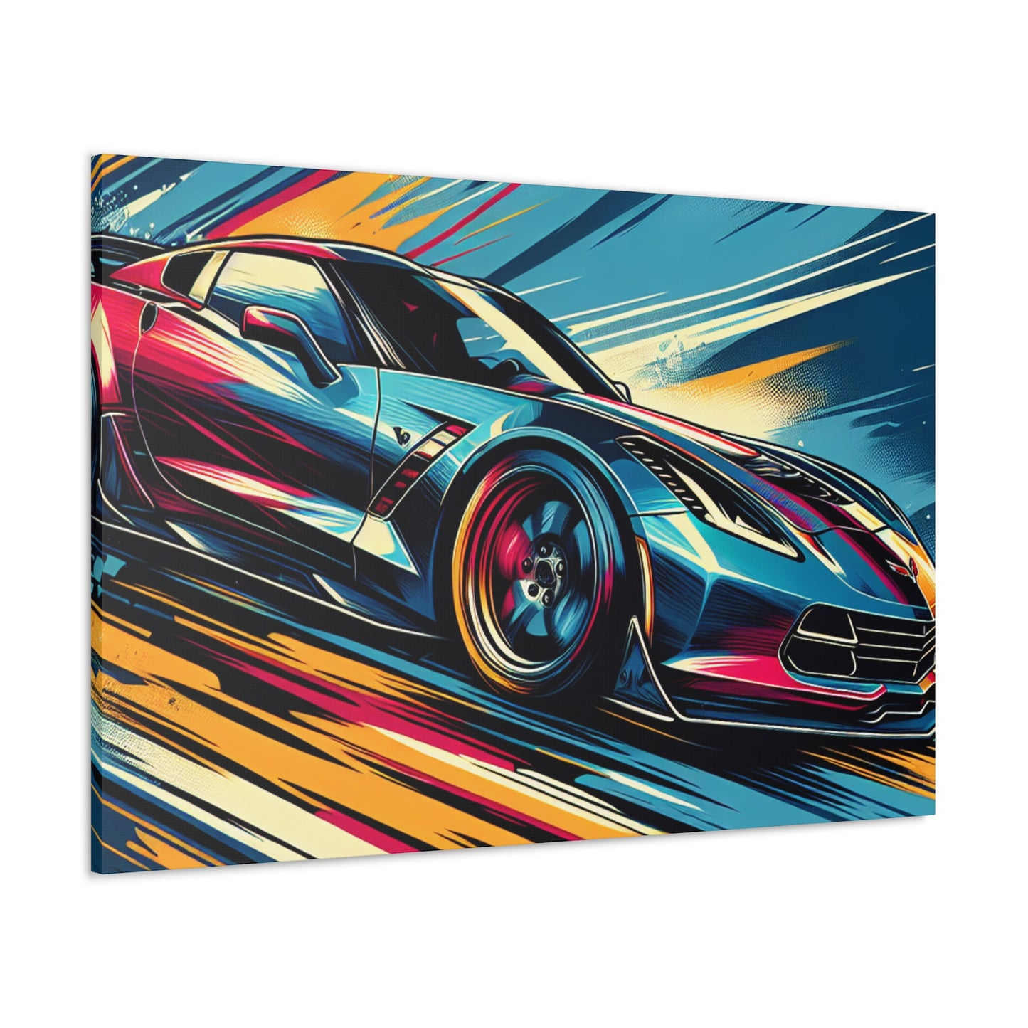 "Revving Timeless Steel Beauty" - Canvas