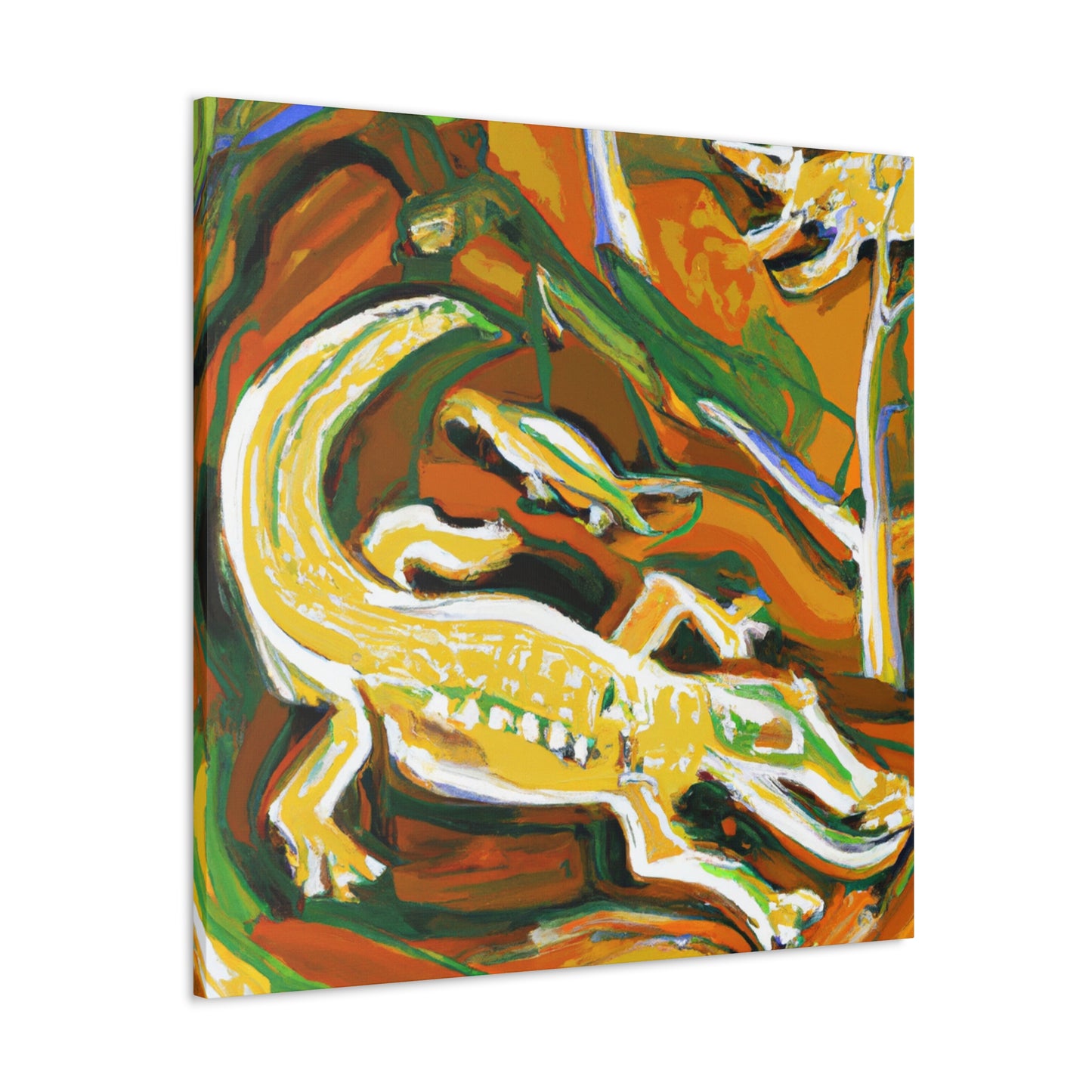 Crocodile in Abstract - Canvas