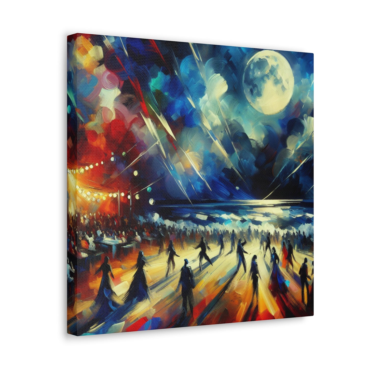 Nocturnal Coastal Revelry - Canvas