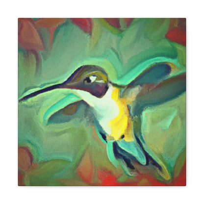 "Hummingbird in Sapphire Flight" - Canvas