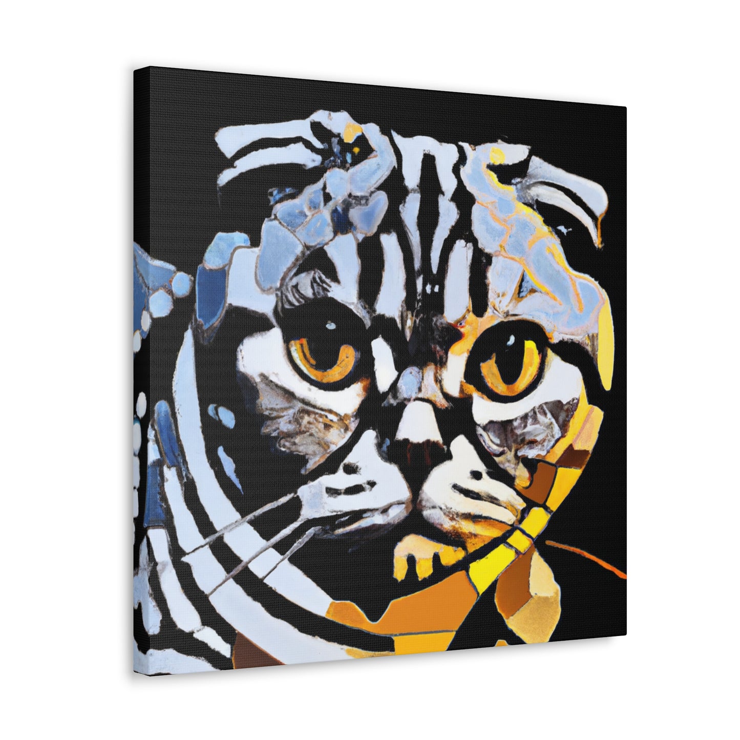 "Feline Art Deco Purr" - Canvas