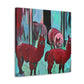 Alpaca Dreamscape Painting - Canvas