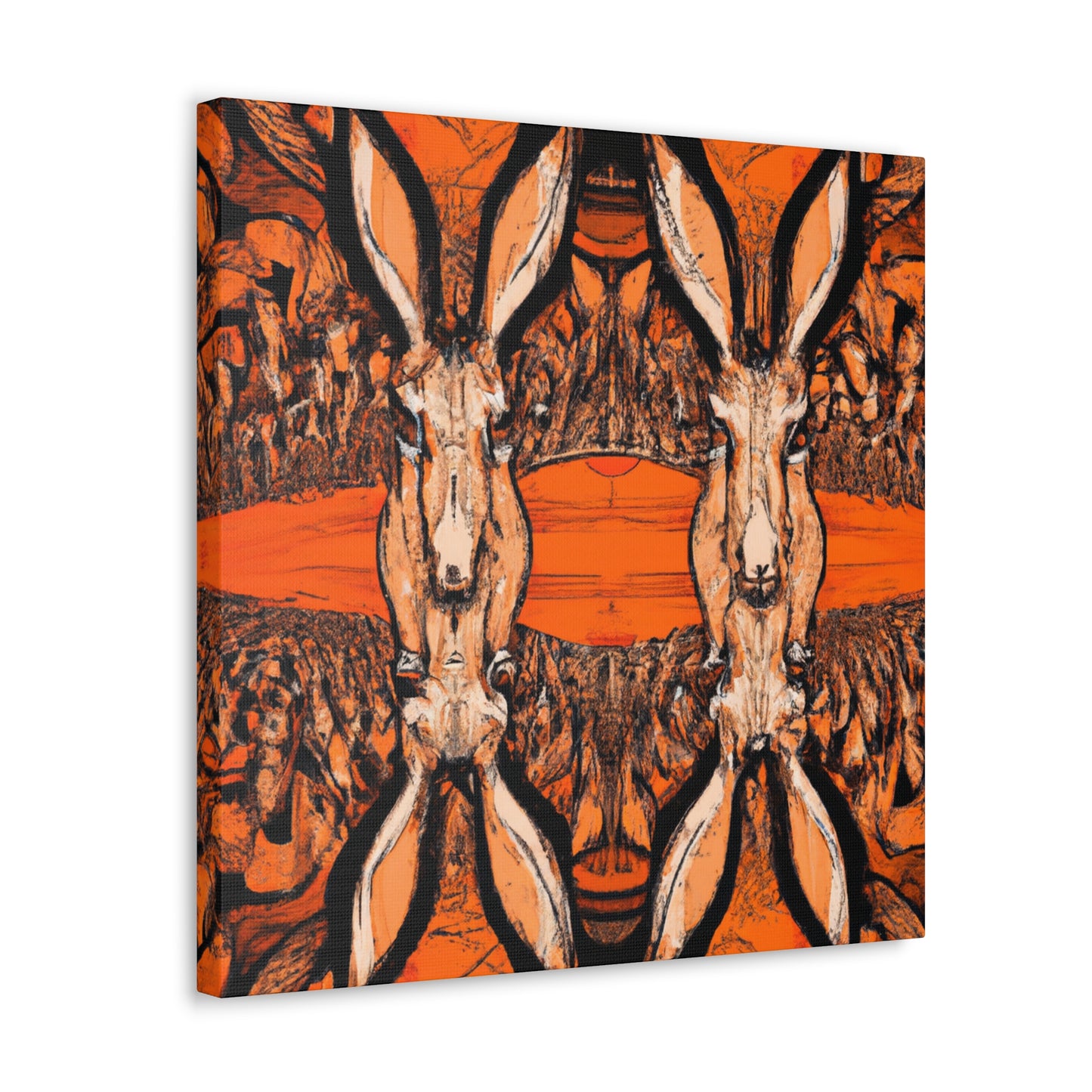 "Jackrabbit In Deco" - Canvas