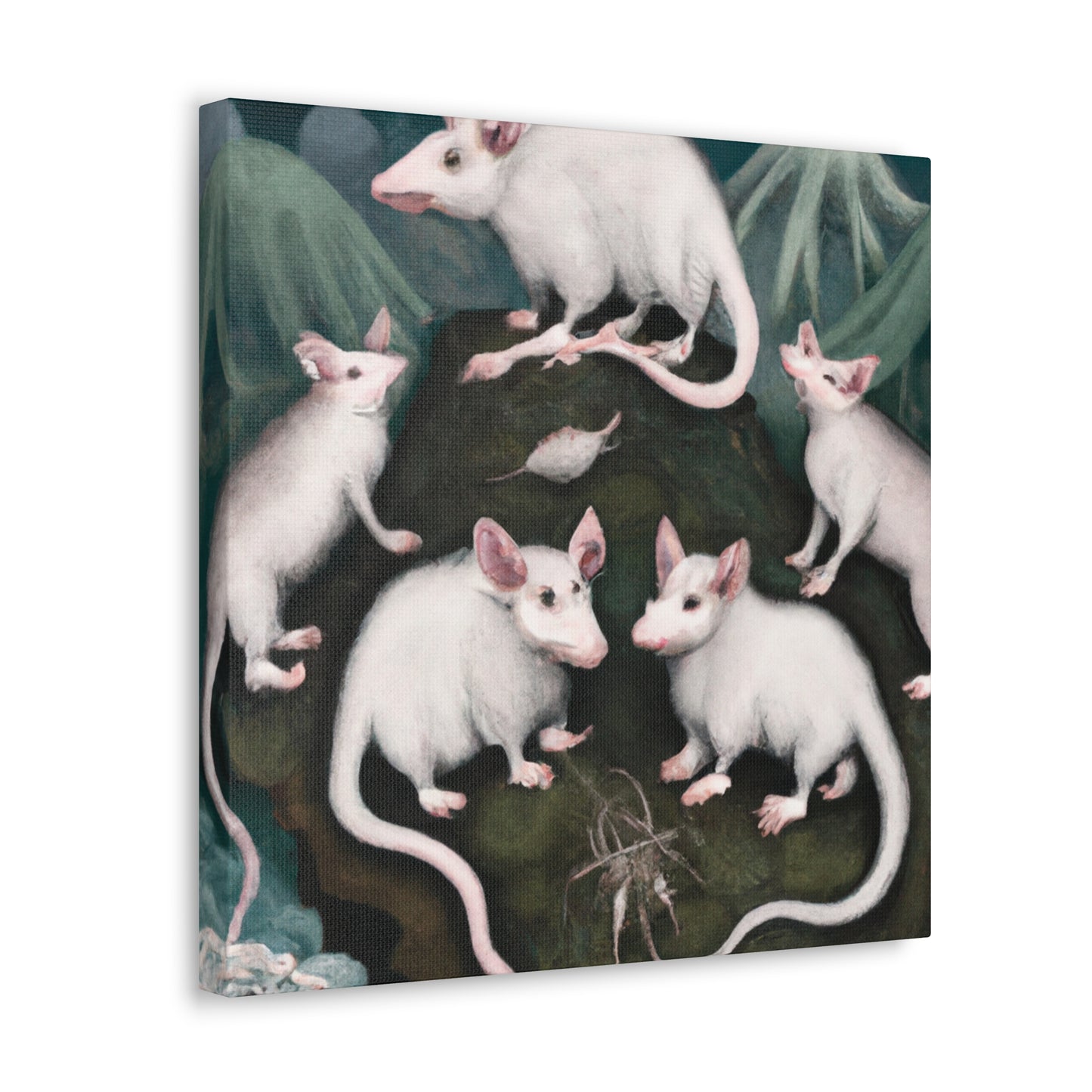 Opossum in Rococo Style - Canvas