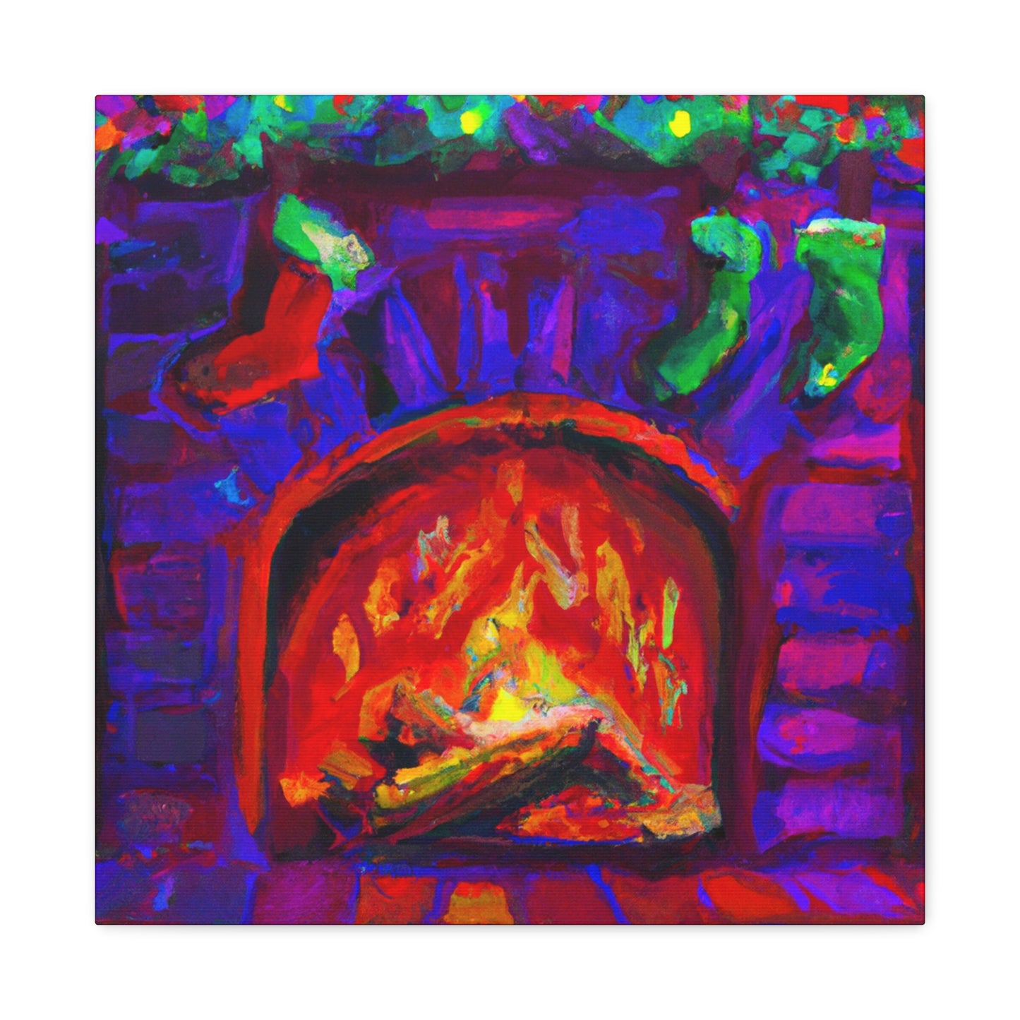 Fiery Flames Fauvism - Canvas