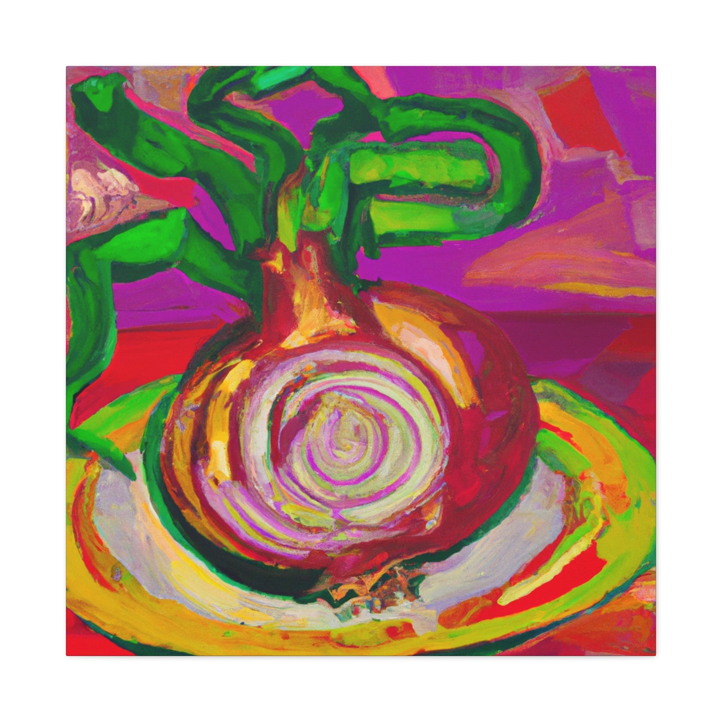 "Onion Fauvist Splendor" - Canvas