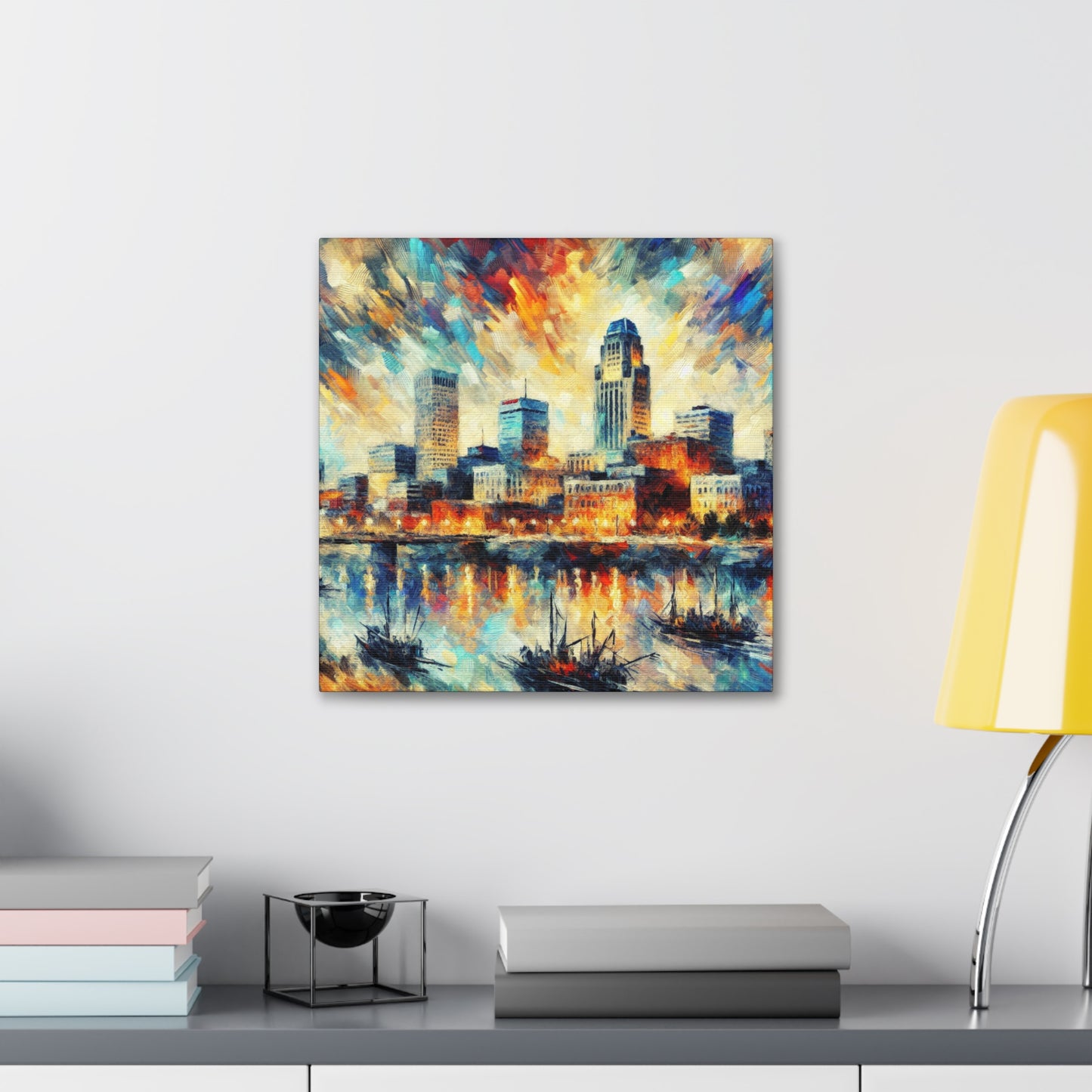 "Omaha's Dappled Riverbanks" - Canvas