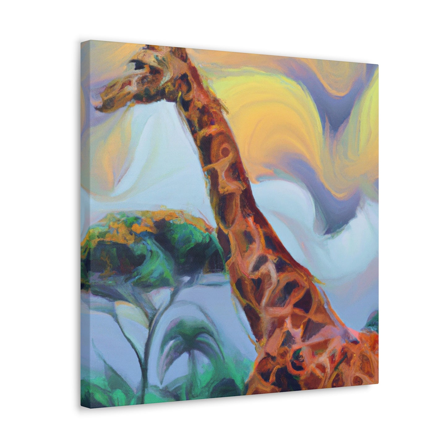 Giraffe in Hyperrealism - Canvas