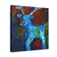 Reindeer in Flight. - Canvas