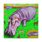 "Hippopotamus in Dreamland" - Canvas