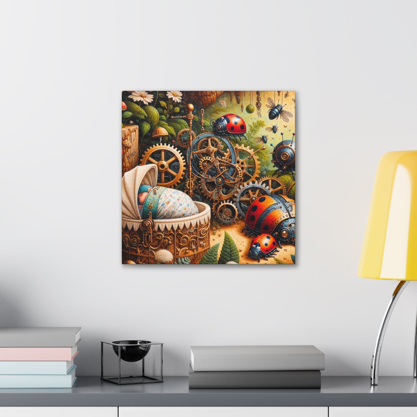 "Mechanical Garden Delights" - Canvas