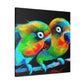 Lovebirds in Bloom - Canvas