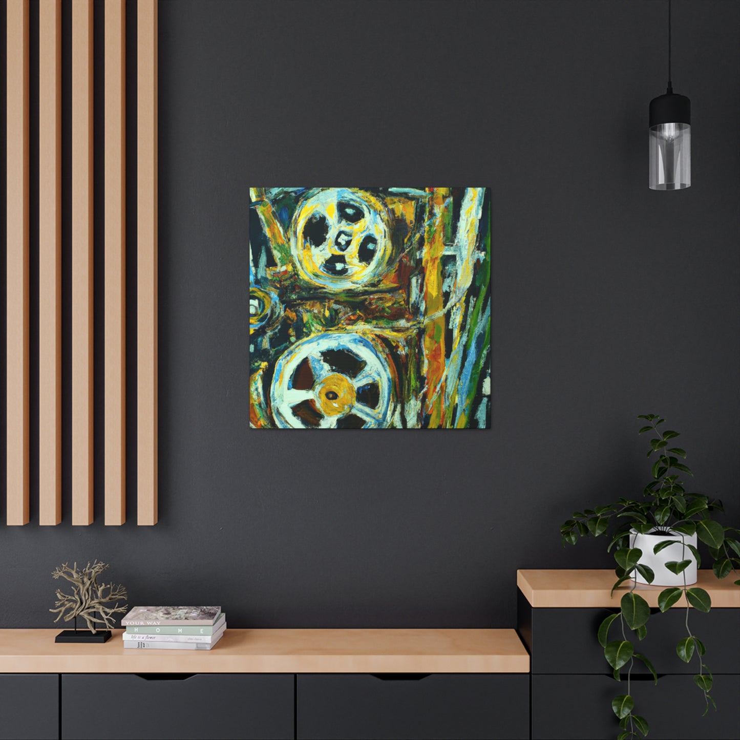 "Reel to Reel Relief" - Canvas