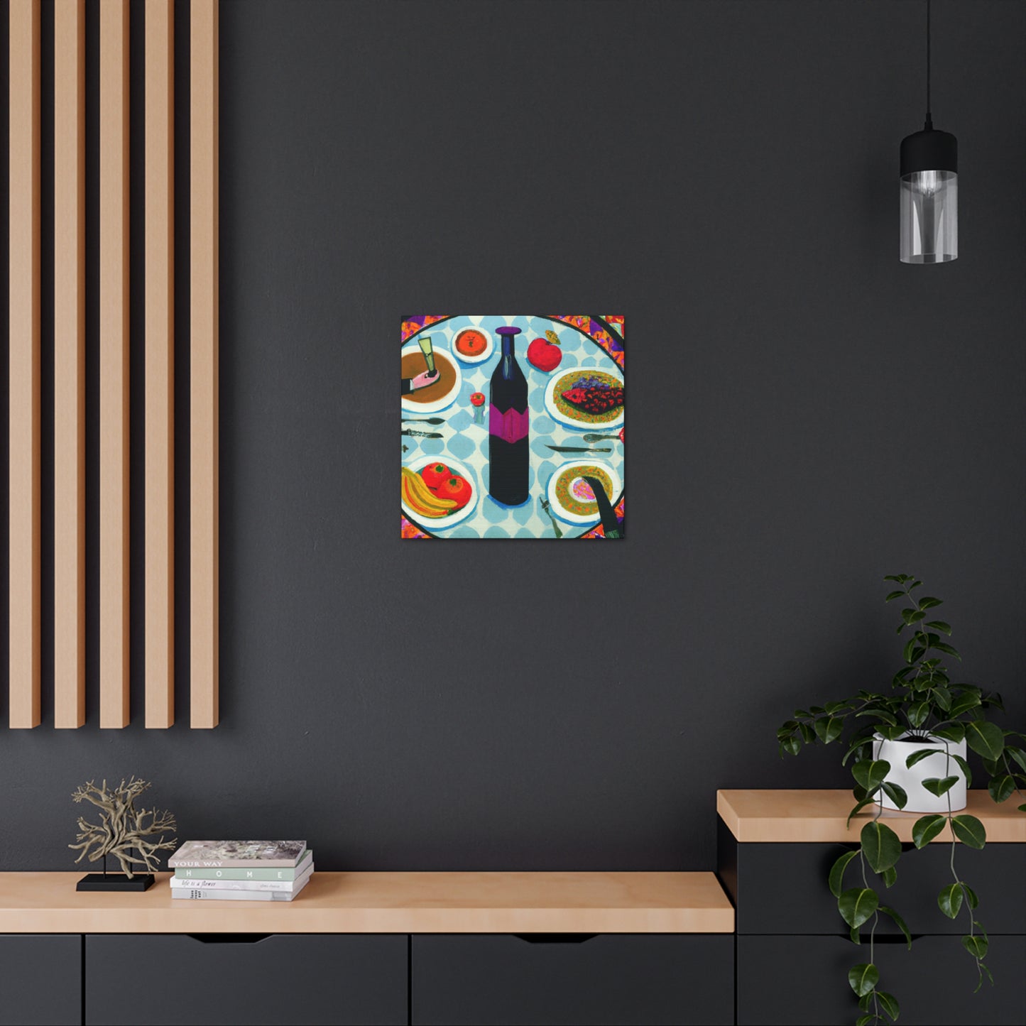 A Family Feast Scene - Canvas