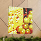 Cheese and Grapes Pointillism - Canvas