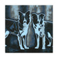 "Collie In Abstract Moonlight" - Canvas