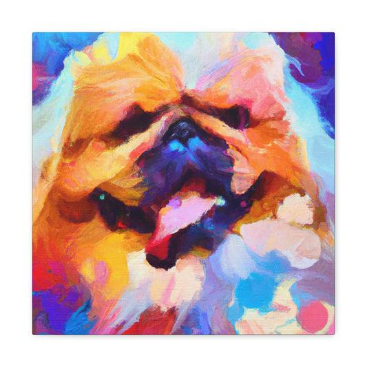 "Pekingese Playful Pose" - Canvas