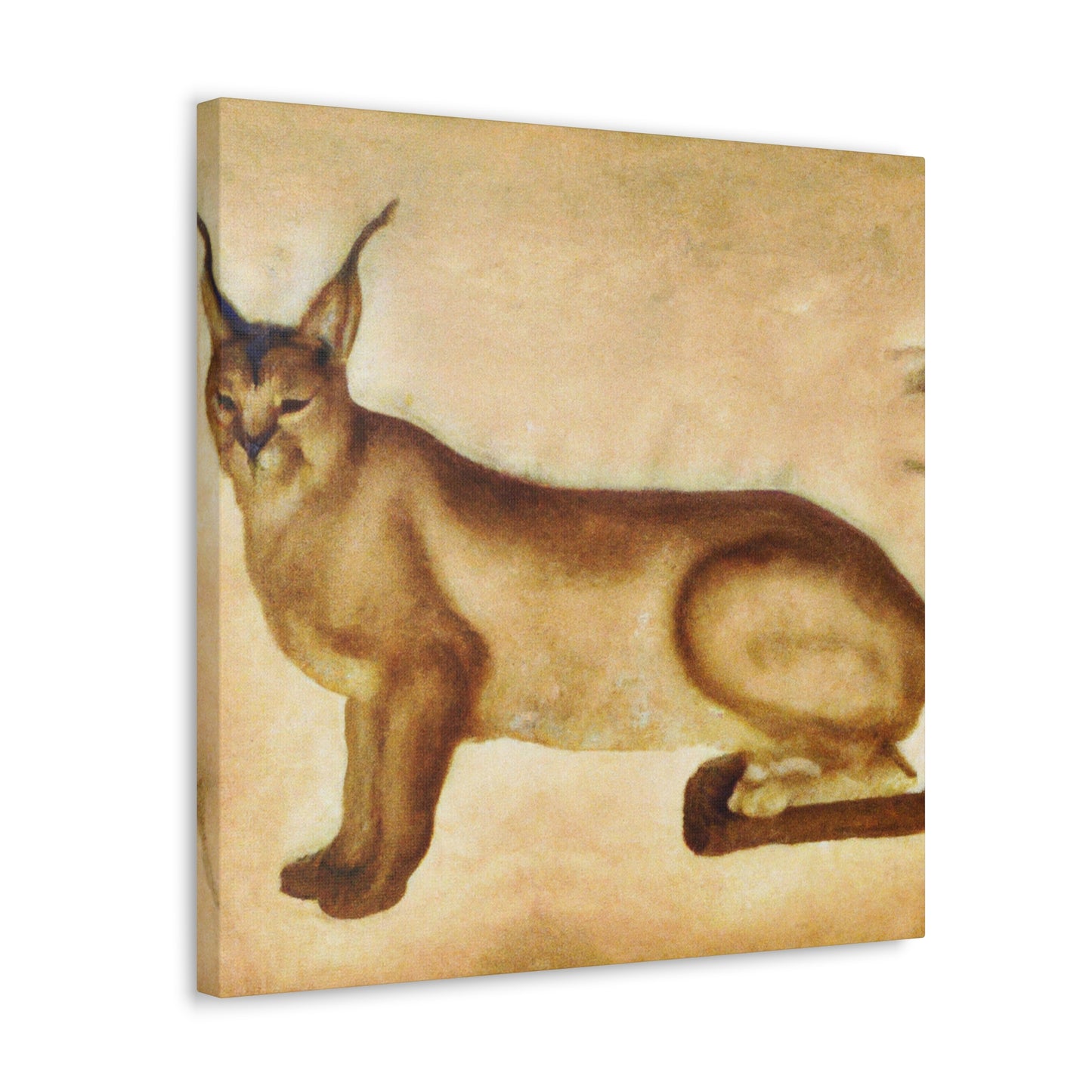 "Caracal in Art Deco" - Canvas