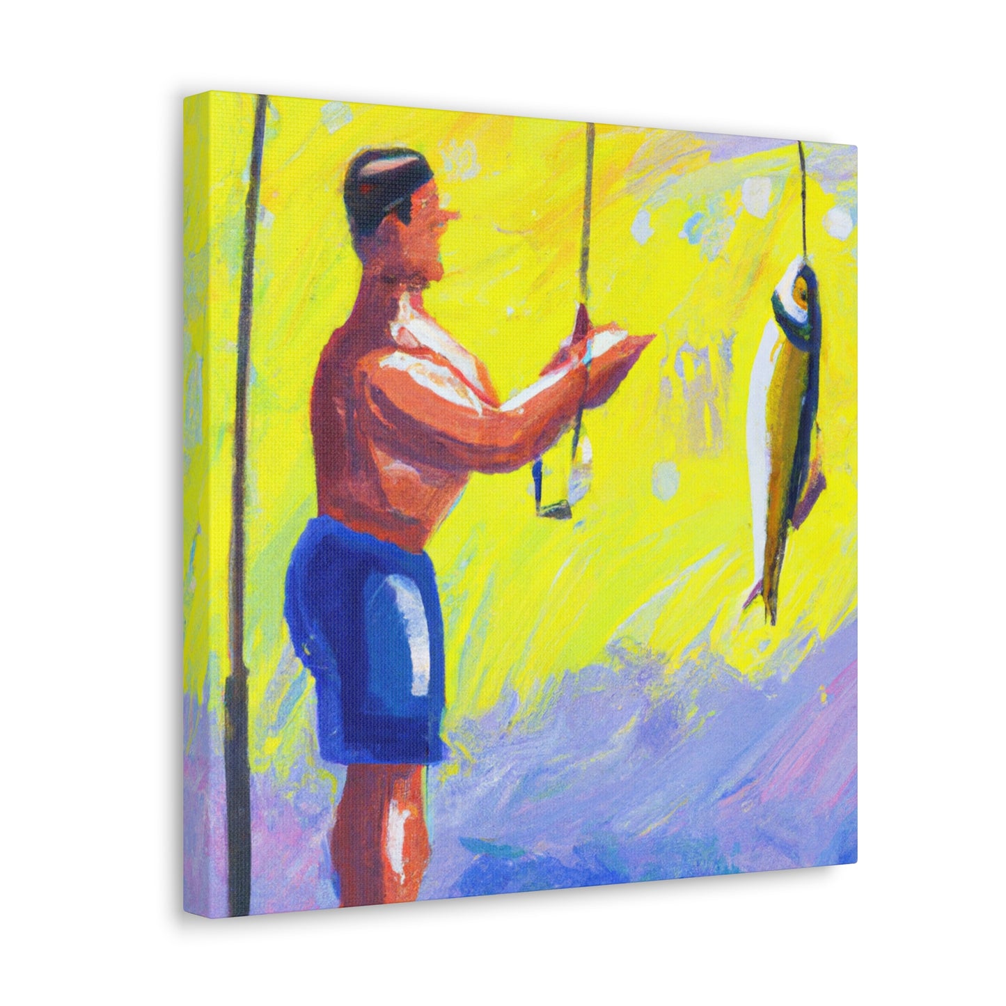 Fishing for Reflection - Canvas