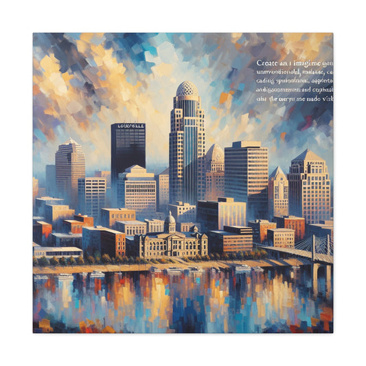 "Louisville Melting Skylines" - Canvas