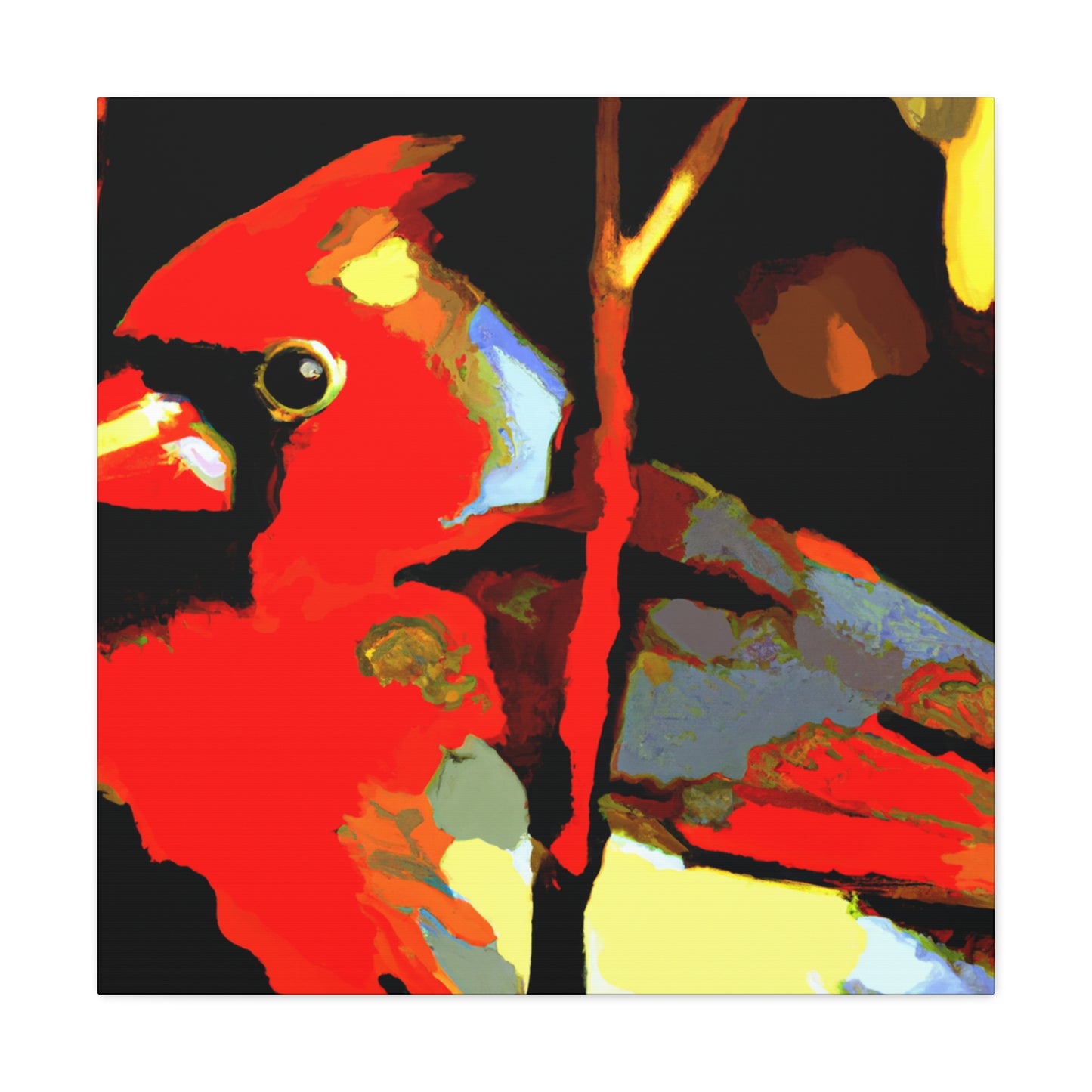 "Cardinal in Defiance" - Canvas