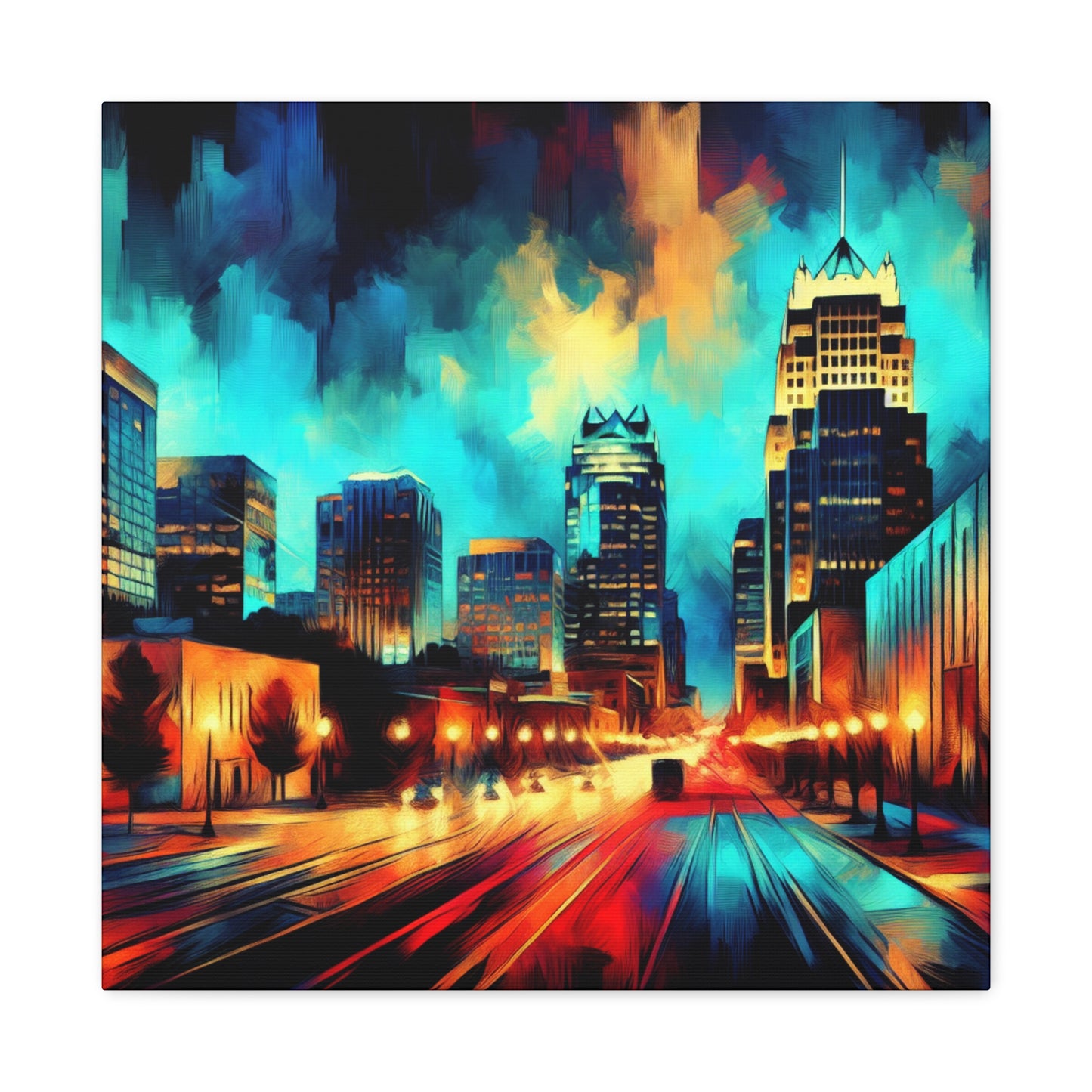 "Vibrant Urban Dream" - Canvas