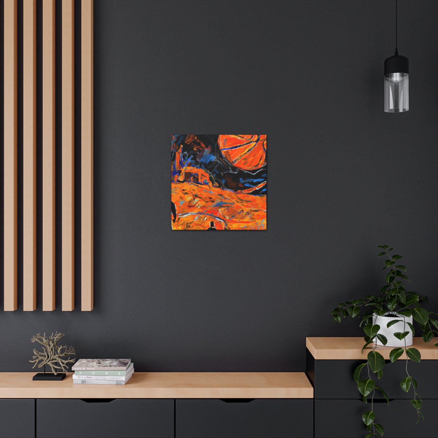 Basketball Court Abstract - Canvas