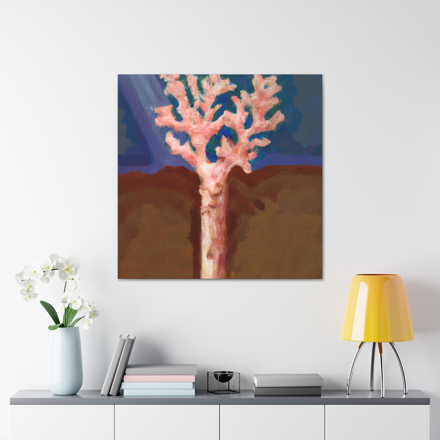 "Coral's Vibrant Hues" - Canvas