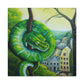 Green Tree Python Glow - Canvas