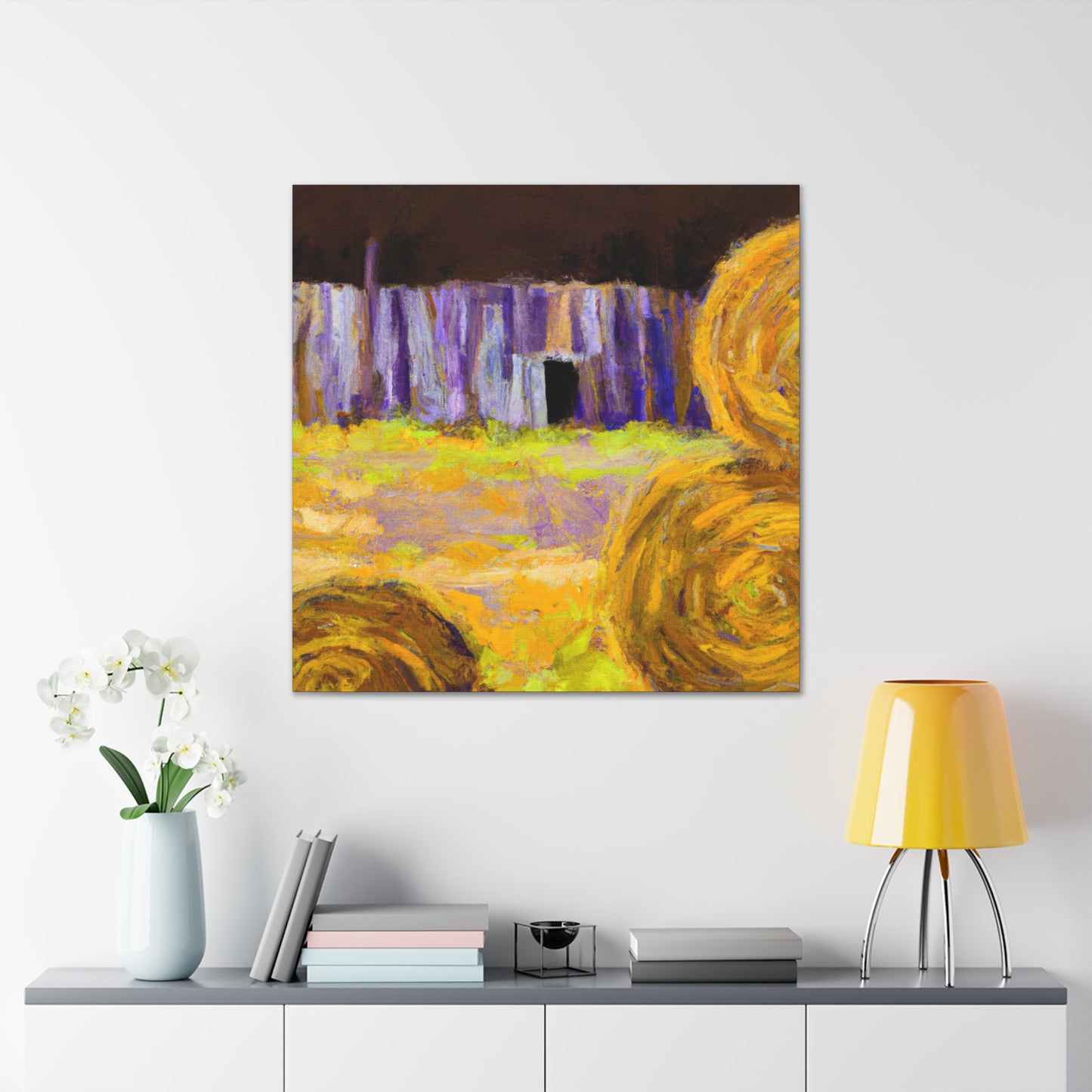 "Hayfield in the Dusk" - Canvas