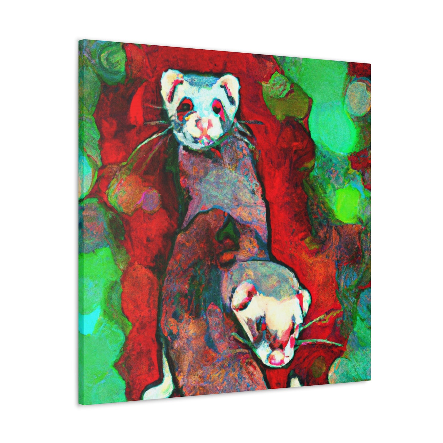 Ferret's Colorful Whimsy - Canvas