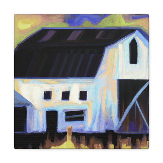 "Barn by Moonlight: 1940" - Canvas