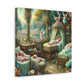 Whimsical Floral Enchantment - Canvas