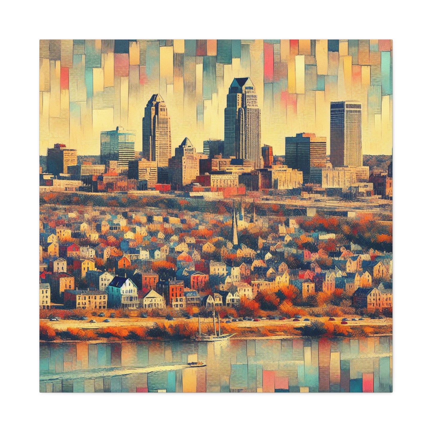 "Vibrant Hues of Omaha" - Canvas