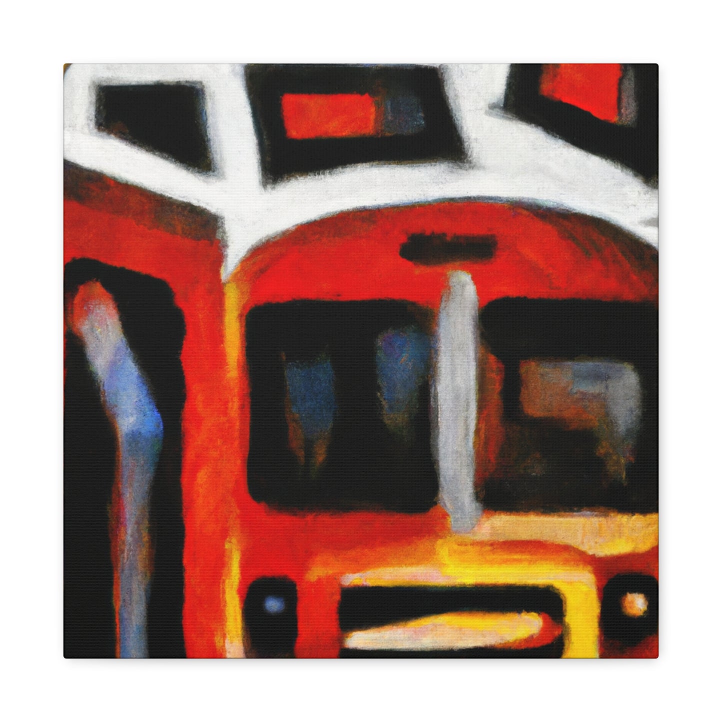 Bus in Surrealist Dream - Canvas