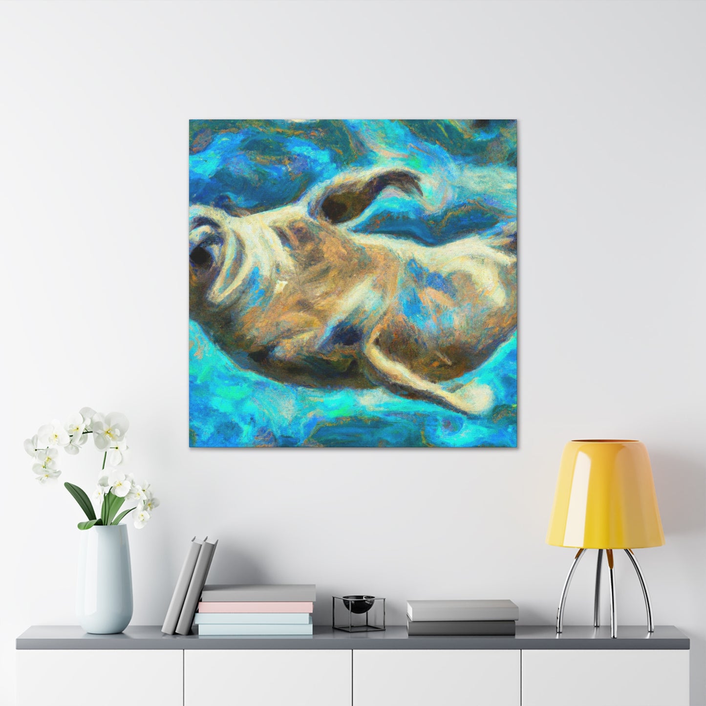 "Seal in the Moonlight" - Canvas