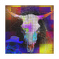 "Cow Skull in Hues" - Canvas