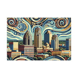 "Texas Tapestry: San Antonio" - Canvas