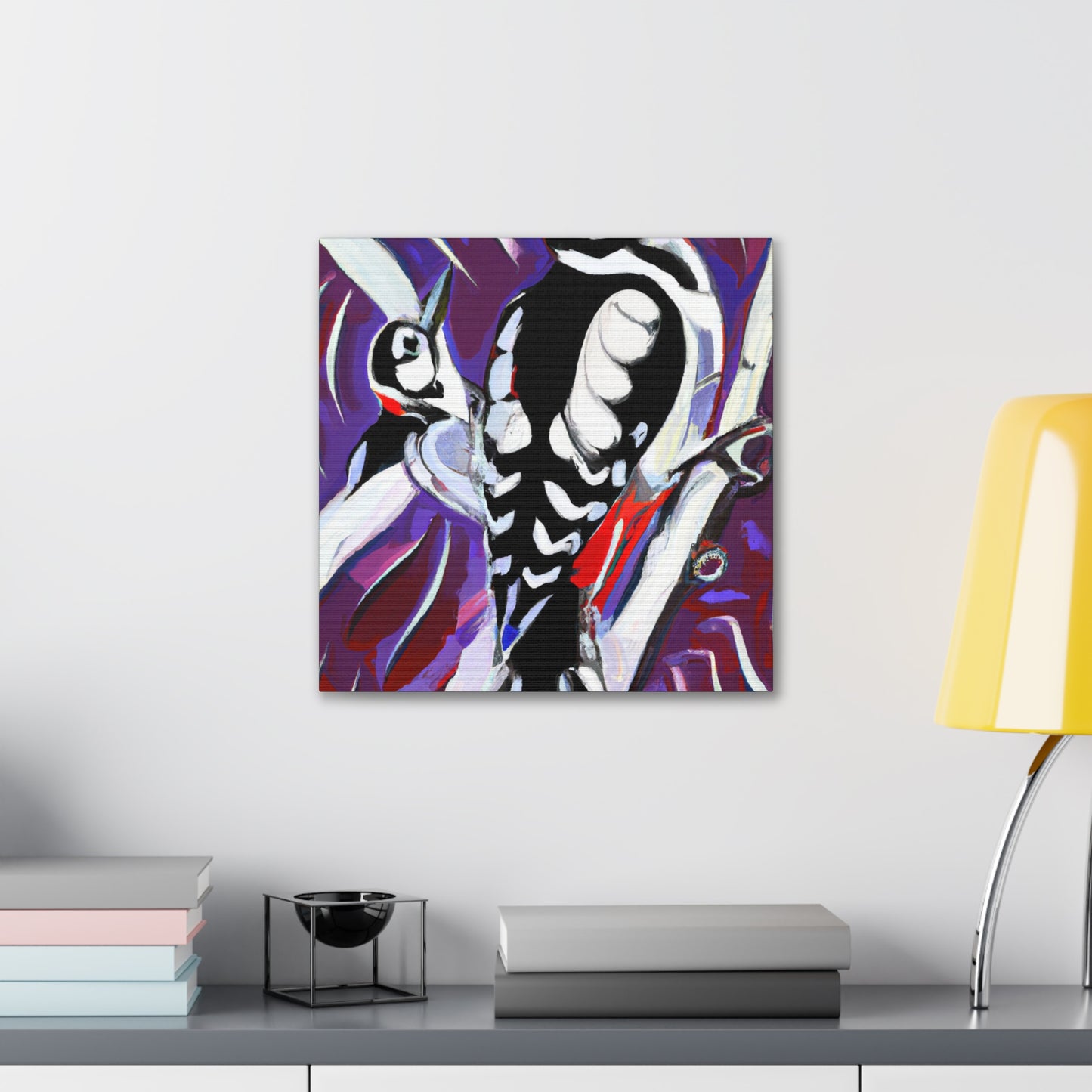 Downy Woodpecker Dreaming - Canvas